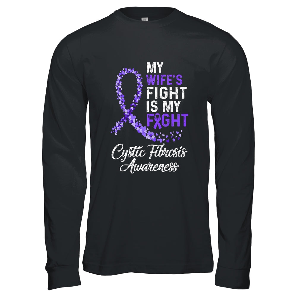 My Wifes Fight Is My Fight Cystic Fibrosis Awareness Shirt & Hoodie | siriusteestore