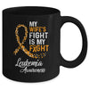 My Wifes Fight Is My Fight Leukemia Cancer Awareness Mug | siriusteestore