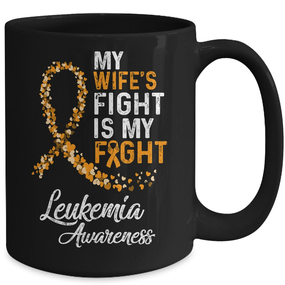 My Wifes Fight Is My Fight Leukemia Cancer Awareness Mug | siriusteestore