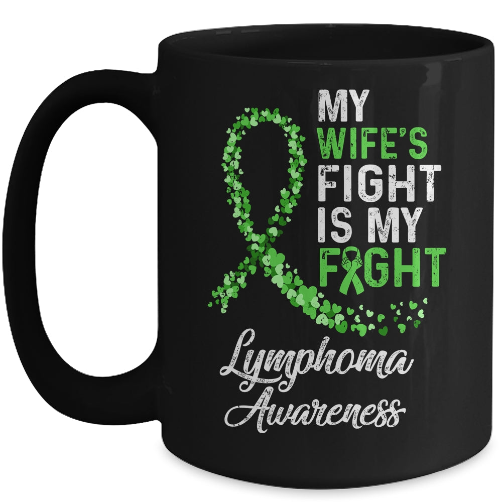 My Wifes Fight Is My Fight Lymphoma Cancer Awareness Mug | siriusteestore