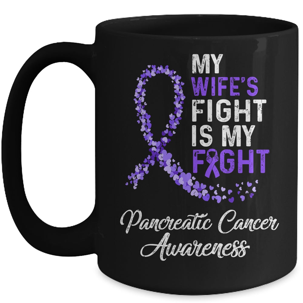 My Wifes Fight Is My Fight Pancreatic Cancer Awareness Mug | siriusteestore