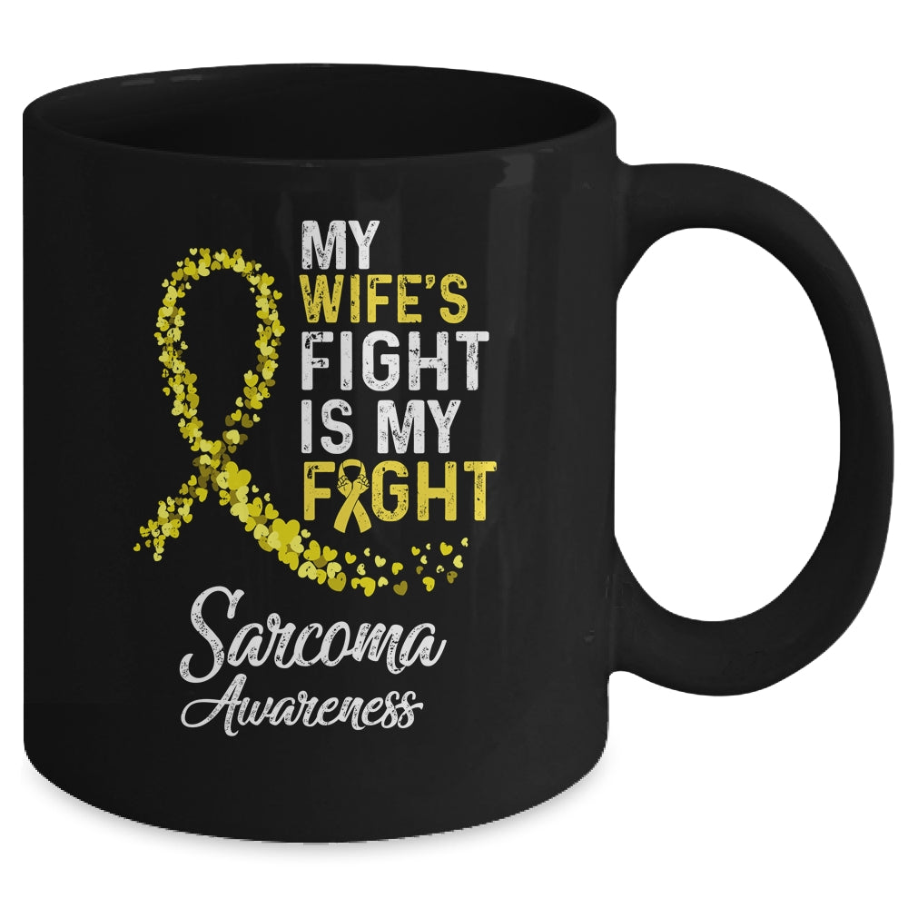 My Wifes Fight Is My Fight Sarcoma Cancer Awareness Mug | siriusteestore