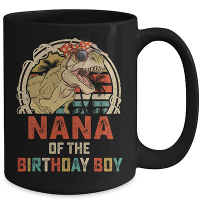 Nana Dinosaur Of The Birthday Boy Matching Family Mug | siriusteestore