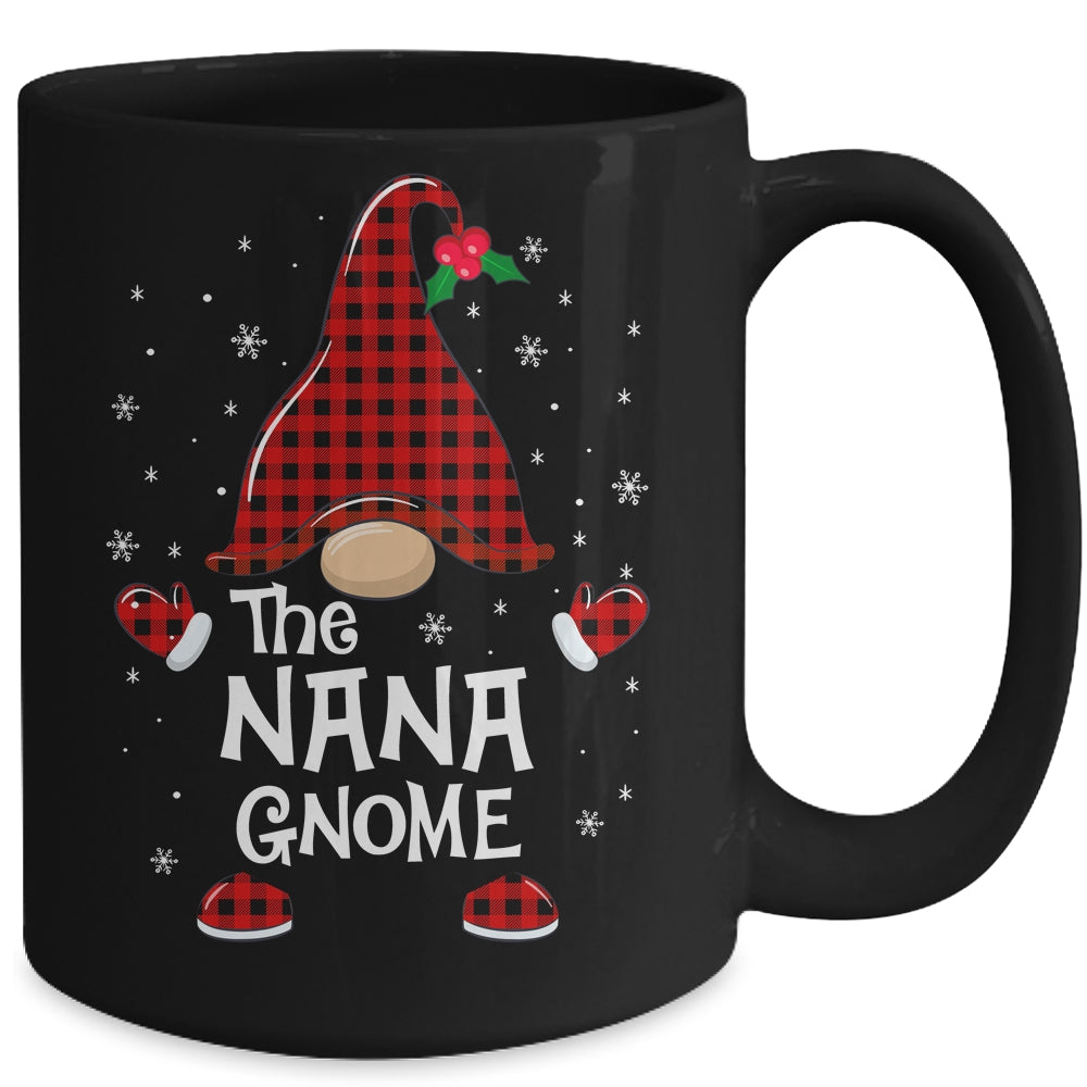 Nana Gnome Buffalo Plaid Matching Christmas Pajama Gift Mug | siriusteestore
