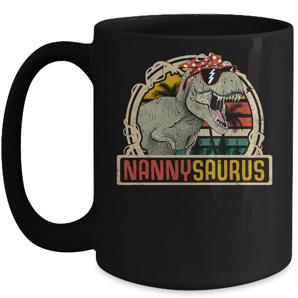 Nannysaurus T Rex Dinosaur Nanny Saurus Family Matching Mug | siriusteestore