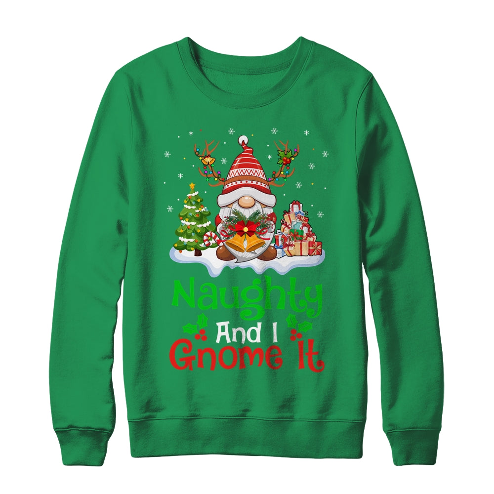 Naughty And I Gnome It Funny Gnome Christmas Family Shirt & Sweatshirt | siriusteestore