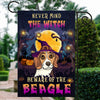 Never Mind The Witch Beware Of The Beagle Flag Funny Halloween For Dog Lovers | siriusteestore