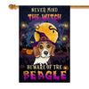 Never Mind The Witch Beware Of The Beagle Flag Funny Halloween For Dog Lovers | siriusteestore
