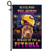 Never Mind The Witch Beware Of The Pitbull Flag Funny Halloween For Dog Lovers | siriusteestore