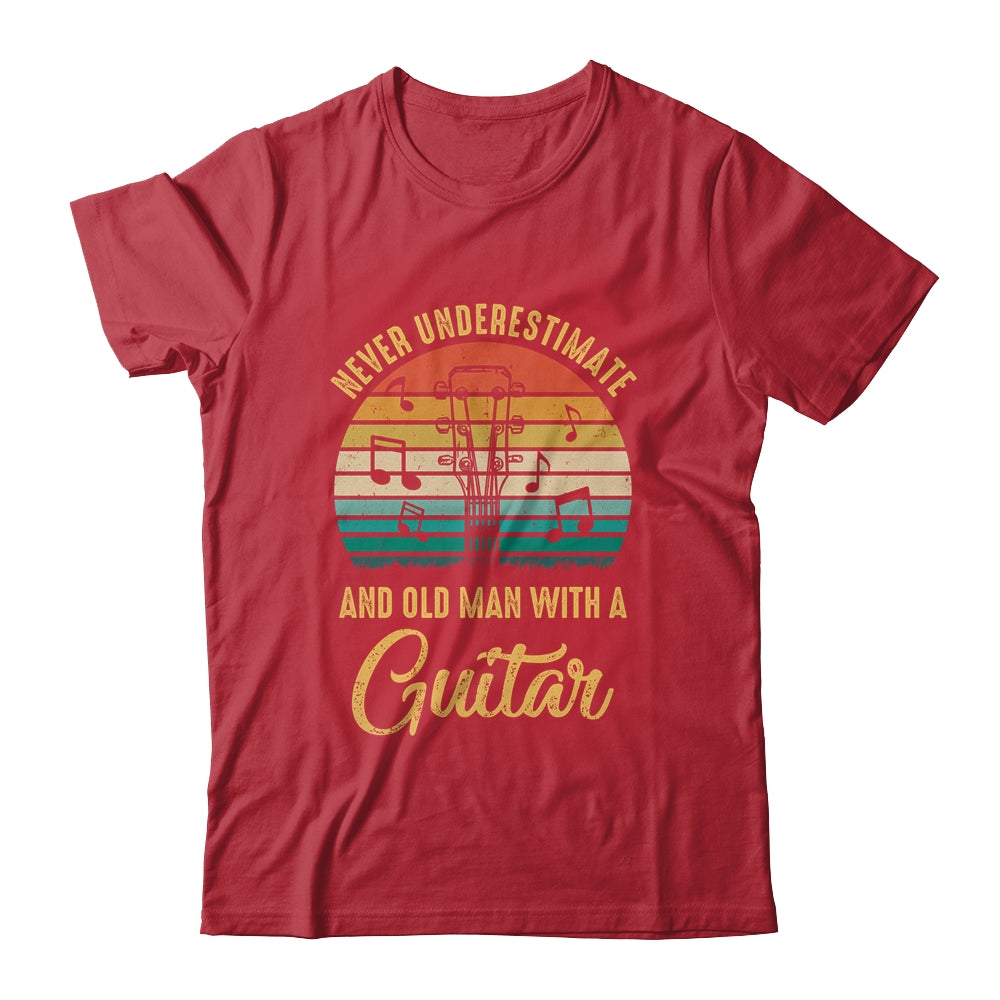 Never Underestimate An Old Man With A Guitar Player Vintage Shirt & Hoodie | siriusteestore