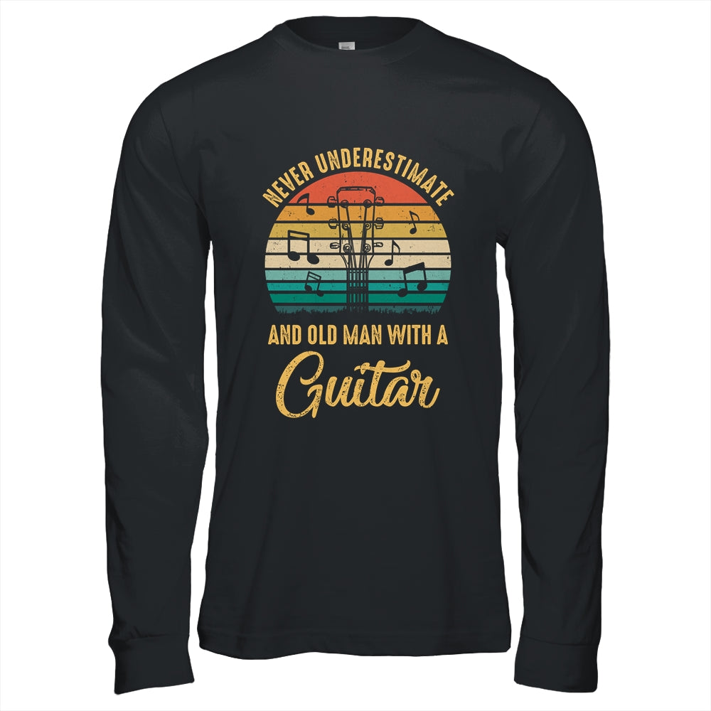 Never Underestimate An Old Man With A Guitar Player Vintage Shirt & Hoodie | siriusteestore