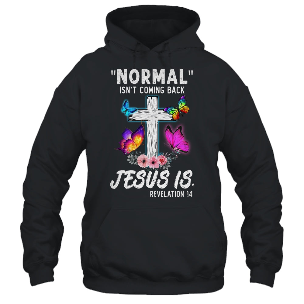 Normal Isnt Coming Back Jesus Is Christian Butterfly Art Shirt & Hoodie | siriusteestore