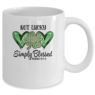 Not Lucky Just Blessed Leopard Shamrock St Patrick Day Irish Mug | siriusteestore