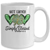 Not Lucky Just Blessed Leopard Shamrock St Patrick Day Irish Mug | siriusteestore