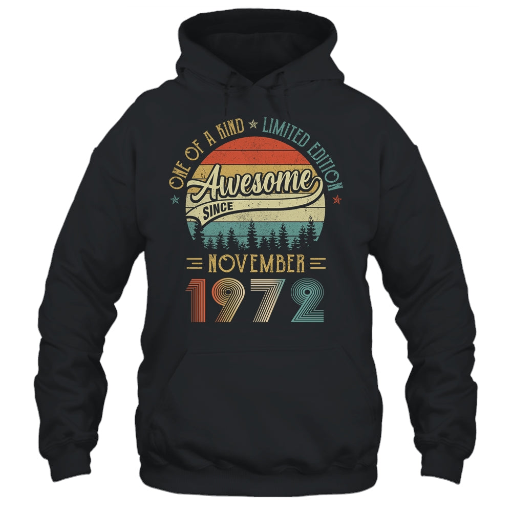 November 1972 Vintage 50 Years Old Retro 50th Birthday Shirt & Hoodie | siriusteestore