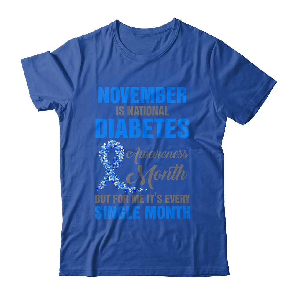 November Is Diabetes Awareness Month Diabetic Blue Ribbon Shirt & Hoodie | siriusteestore