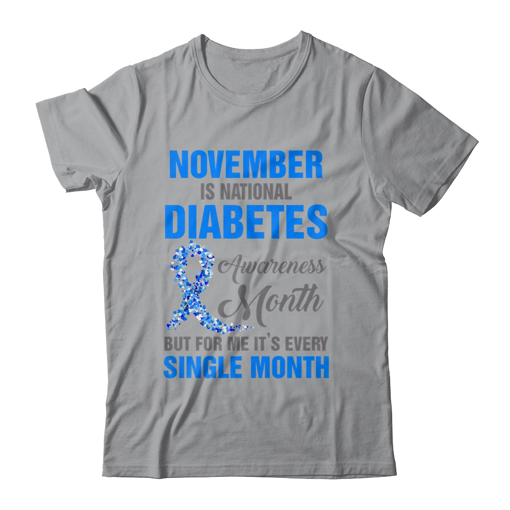 November Is Diabetes Awareness Month Diabetic Blue Ribbon Shirt & Hoodie | siriusteestore