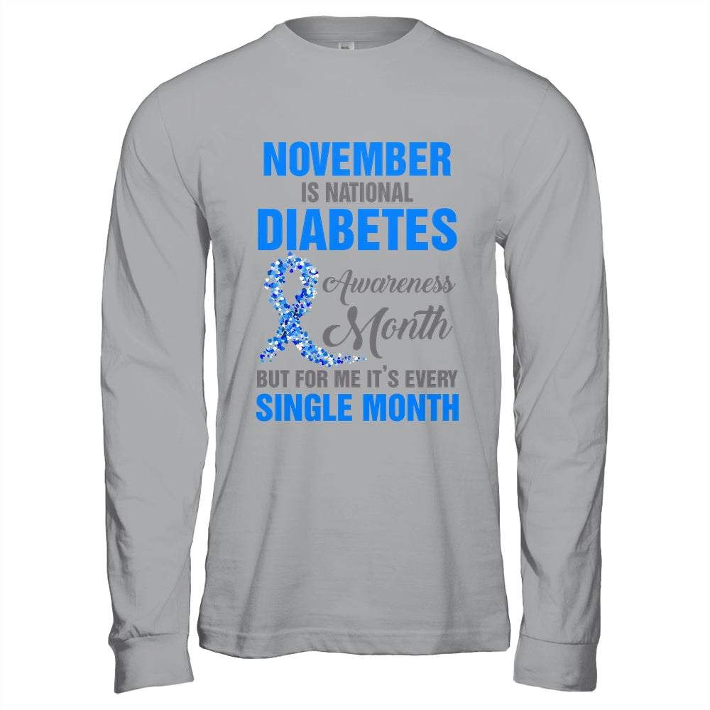 November Is Diabetes Awareness Month Diabetic Blue Ribbon Shirt & Hoodie | siriusteestore