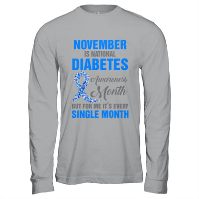 November Is Diabetes Awareness Month Diabetic Blue Ribbon Shirt & Hoodie | siriusteestore