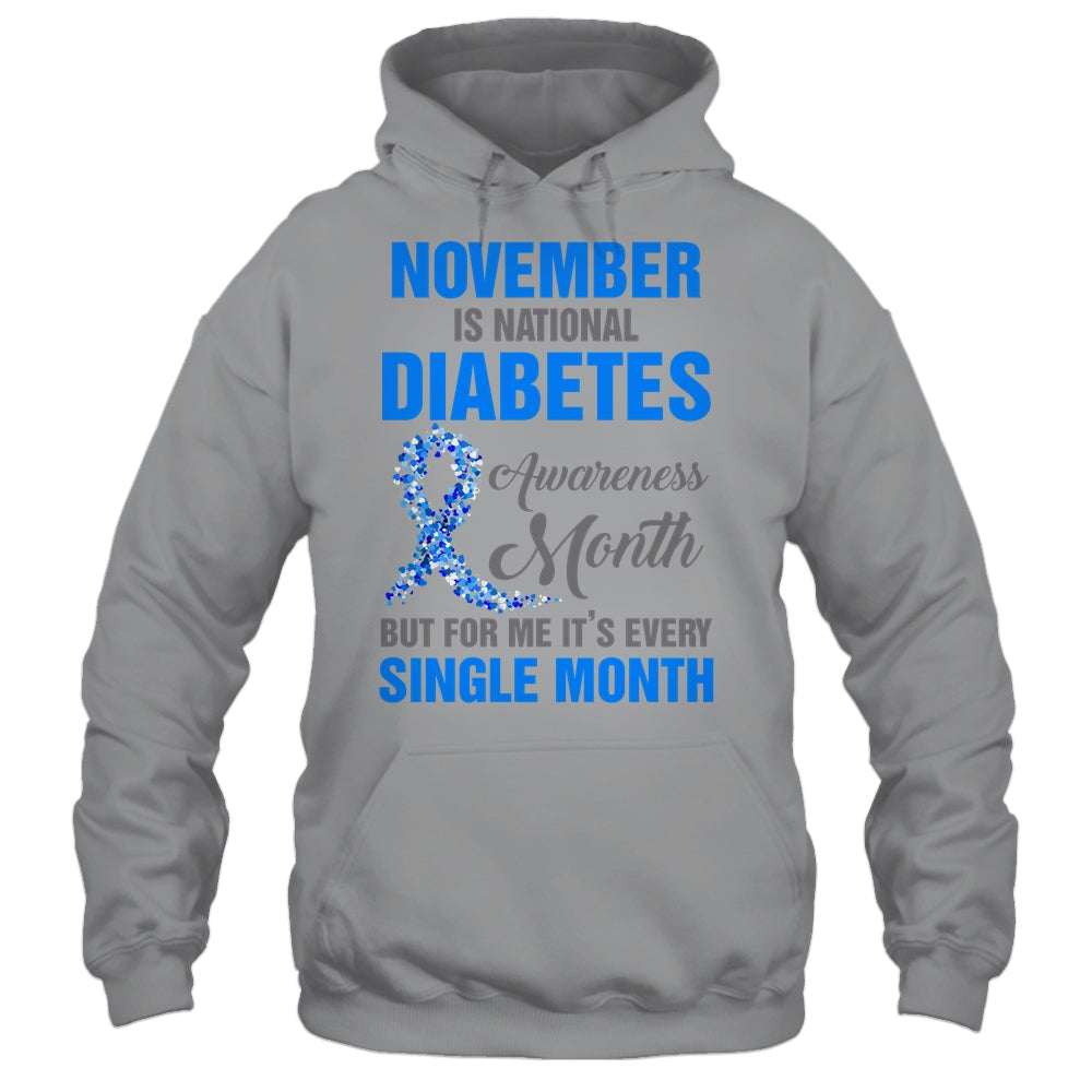November Is Diabetes Awareness Month Diabetic Blue Ribbon Shirt & Hoodie | siriusteestore