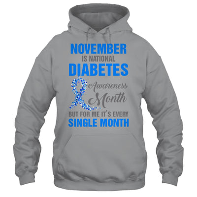 November Is Diabetes Awareness Month Diabetic Blue Ribbon Shirt & Hoodie | siriusteestore