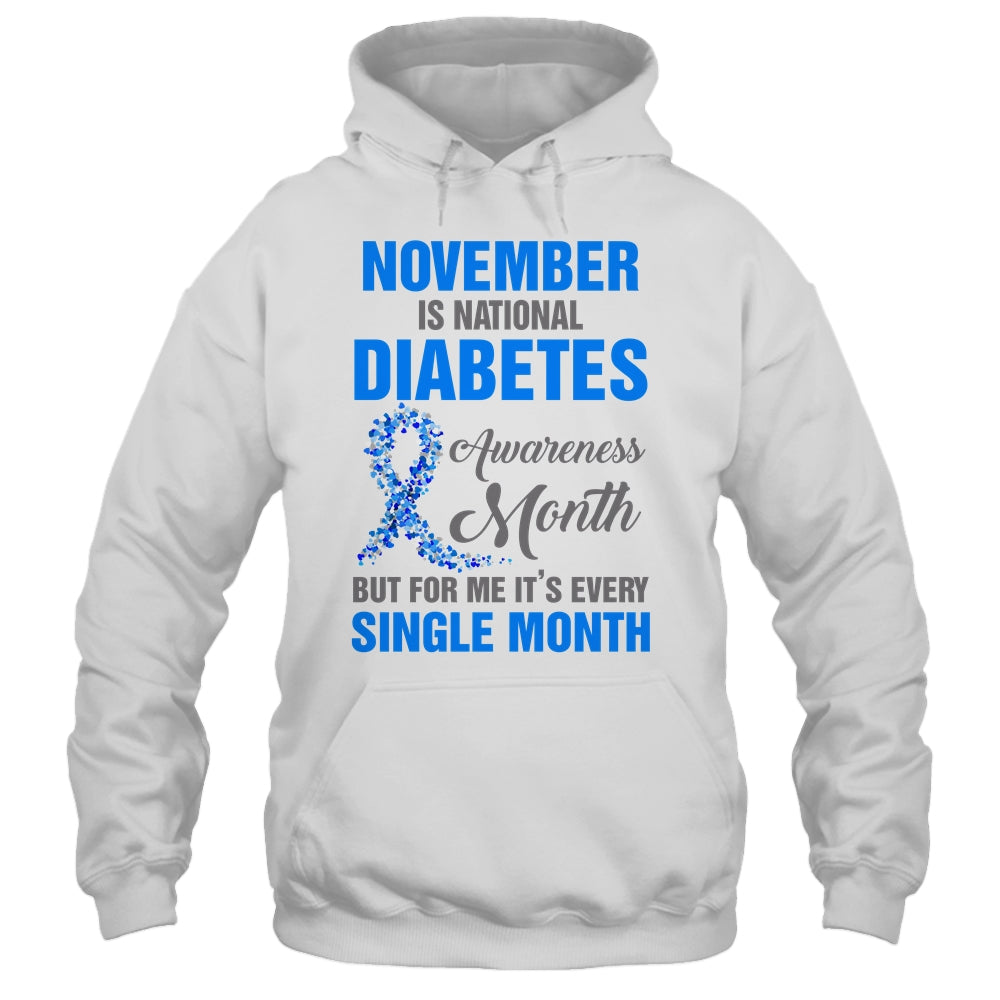 November Is Diabetes Awareness Month Diabetic Blue Ribbon Shirt & Hoodie | siriusteestore