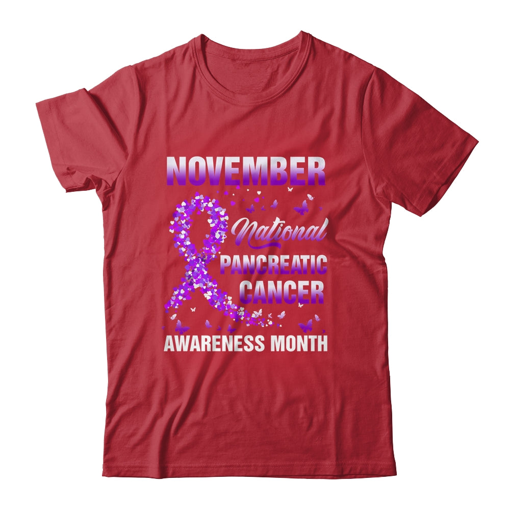 November Purple Ribbon Pancreatic Cancer Awareness Month Shirt & Hoodie | siriusteestore