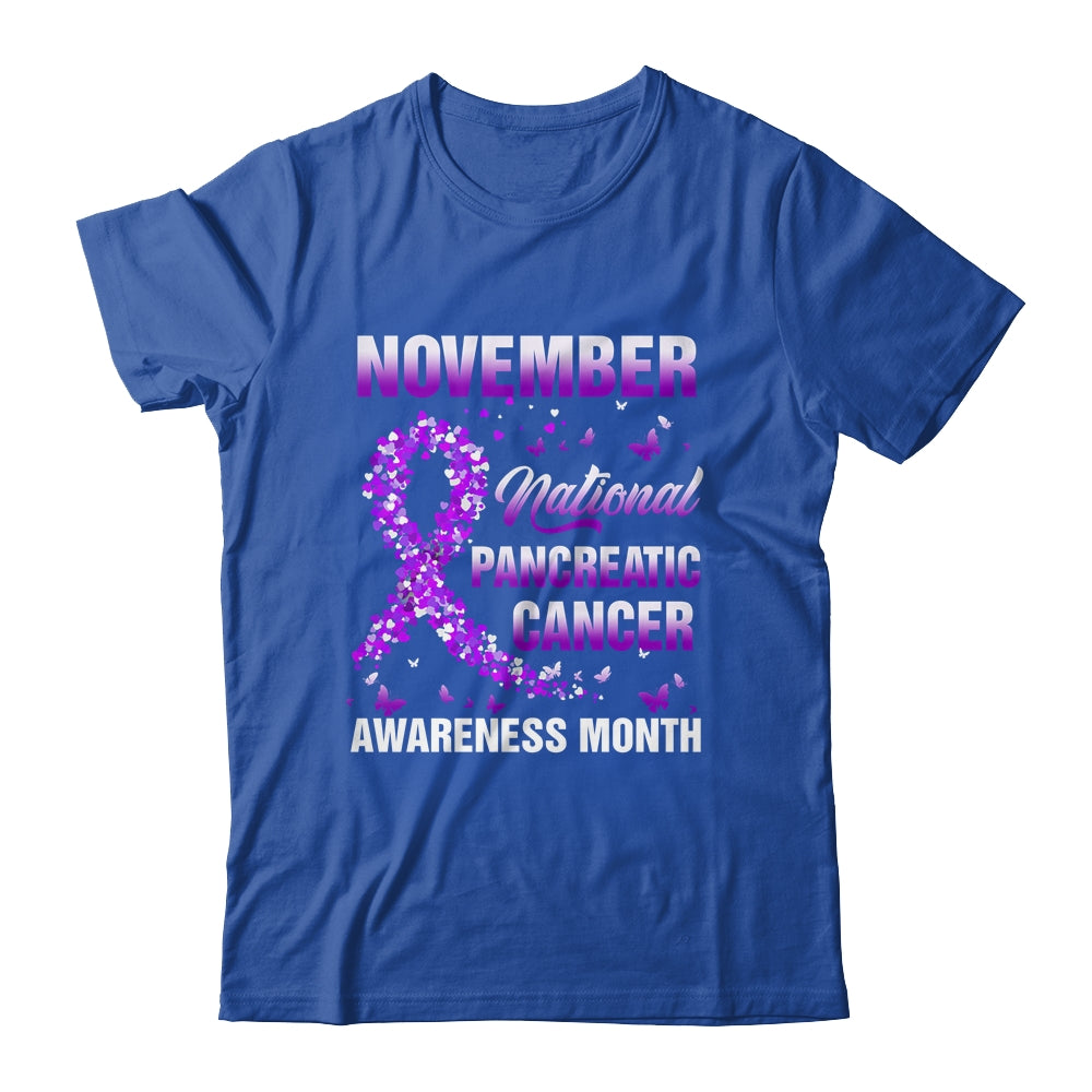 November Purple Ribbon Pancreatic Cancer Awareness Month Shirt & Hoodie | siriusteestore