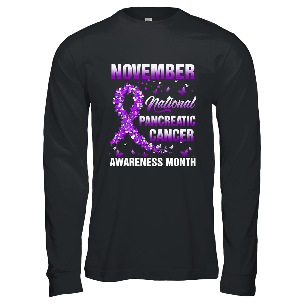 November Purple Ribbon Pancreatic Cancer Awareness Month Shirt & Hoodie | siriusteestore