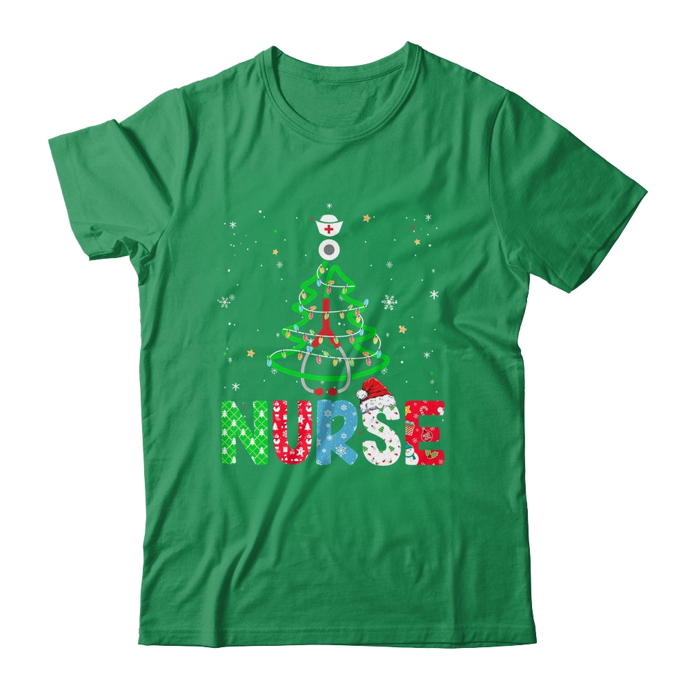 Nurse Christmas Tree Stethoscope RN LPN Nursing Xmas Shirt & Sweatshirt | siriusteestore