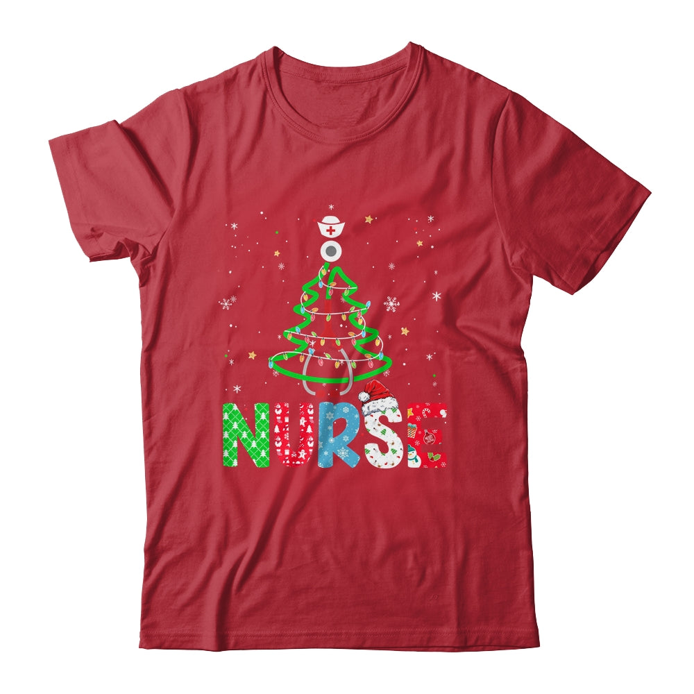 Nurse Christmas Tree Stethoscope RN LPN Nursing Xmas Shirt & Sweatshirt | siriusteestore