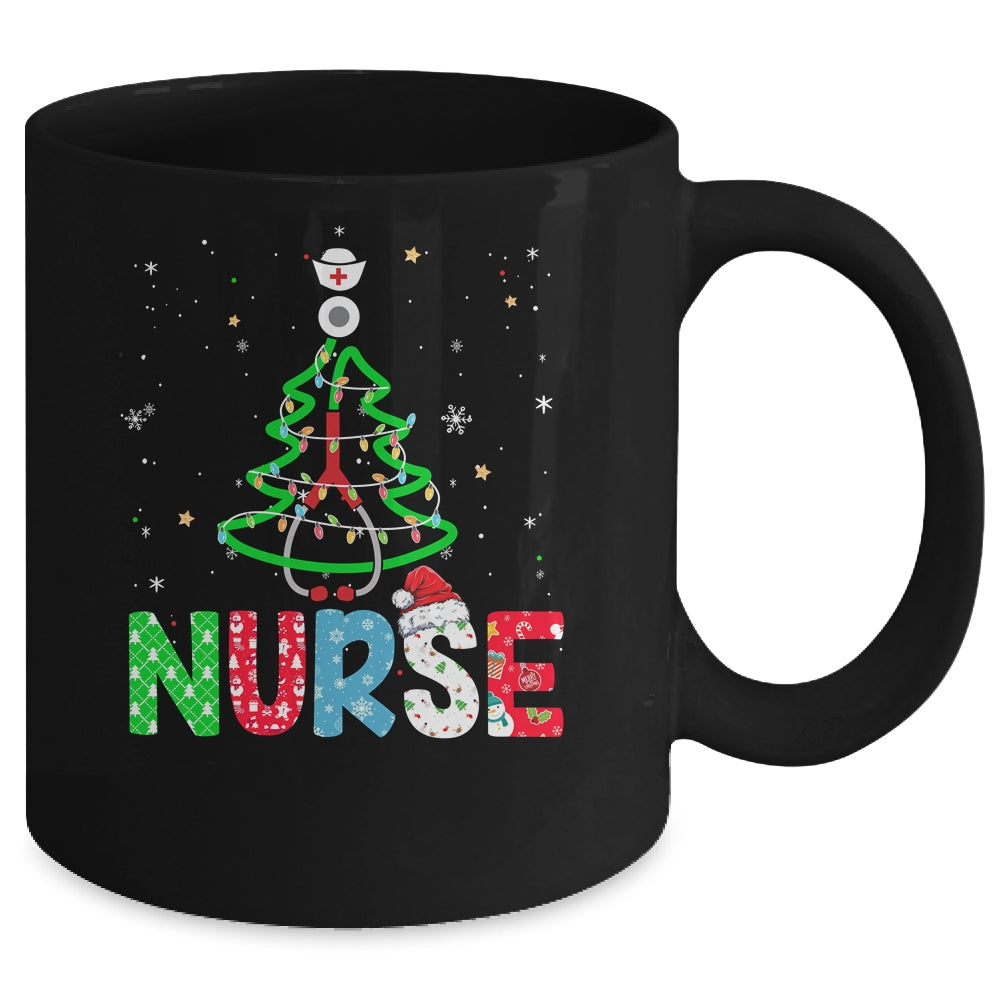 Nurse Christmas Tree Stethoscope RN LPN Nursing Xmas Mug | siriusteestore