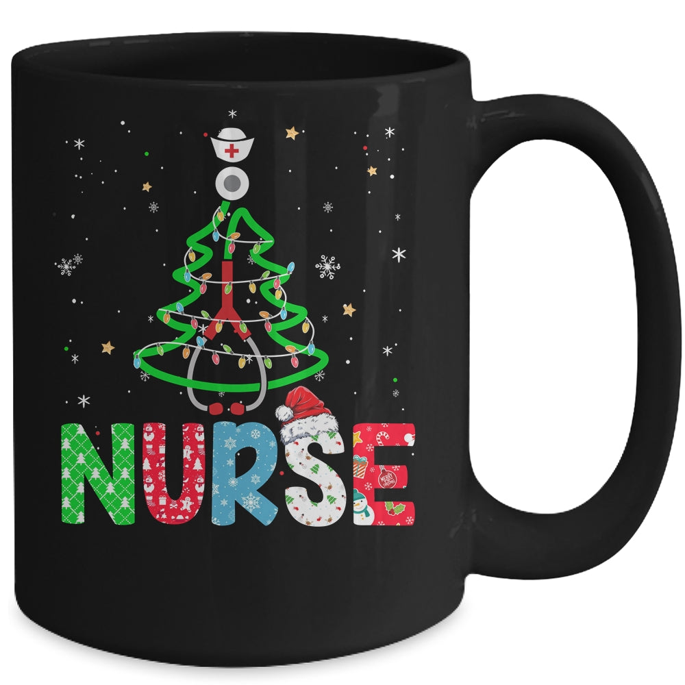 Nurse Christmas Tree Stethoscope RN LPN Nursing Xmas Mug | siriusteestore