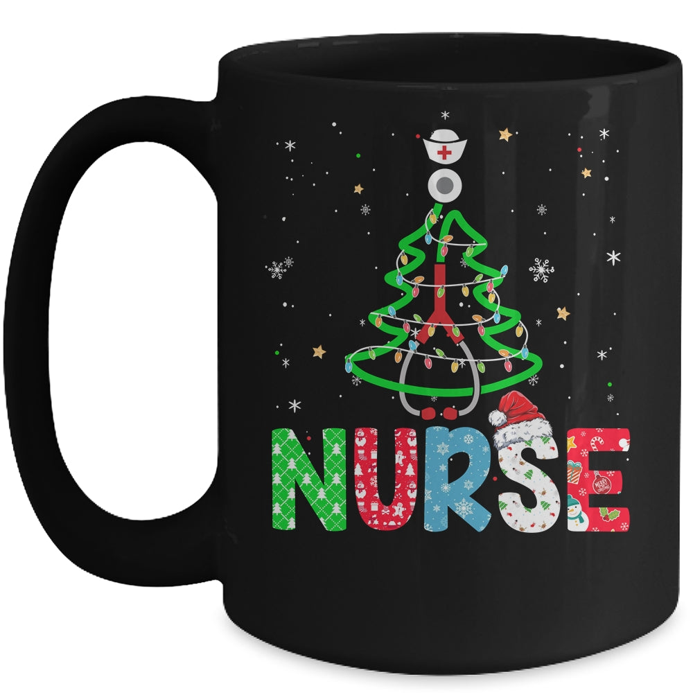 Nurse Christmas Tree Stethoscope RN LPN Nursing Xmas Mug | siriusteestore