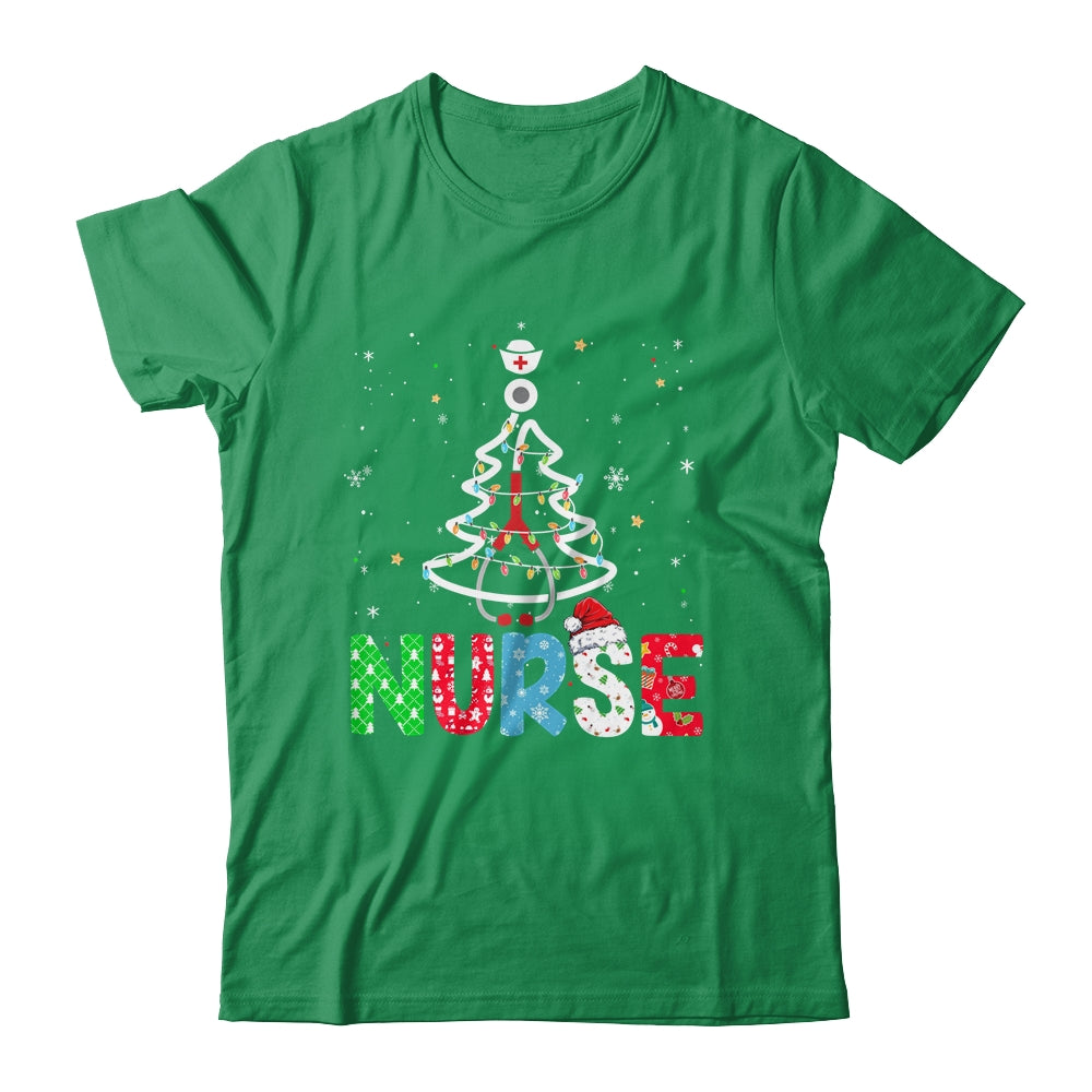 Nurse Christmas Tree Xmas Stethoscope RN LPN Nursing Shirt & Sweatshirt | siriusteestore