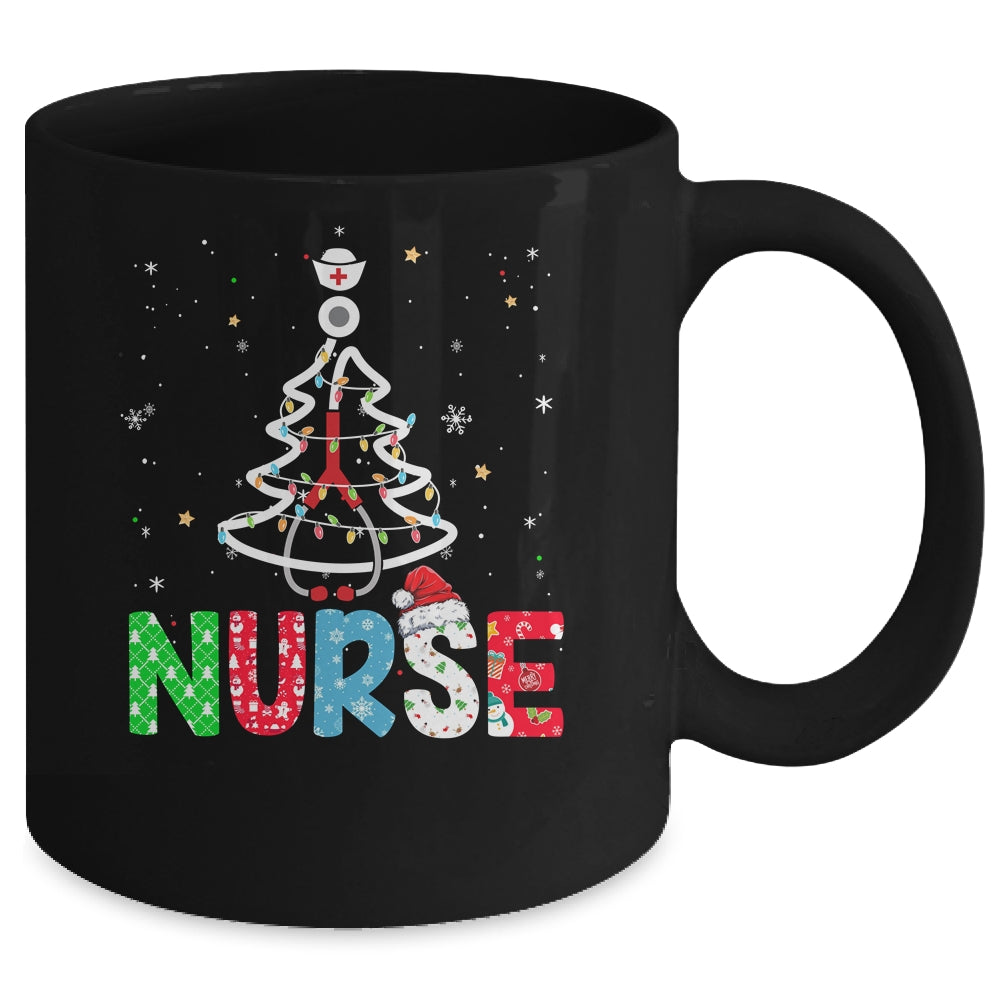 Nurse Christmas Tree Xmas Stethoscope RN LPN Nursing Mug | siriusteestore