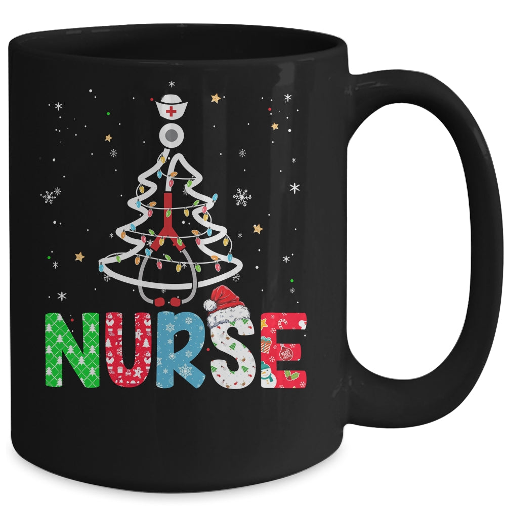 Nurse Christmas Tree Xmas Stethoscope RN LPN Nursing Mug | siriusteestore