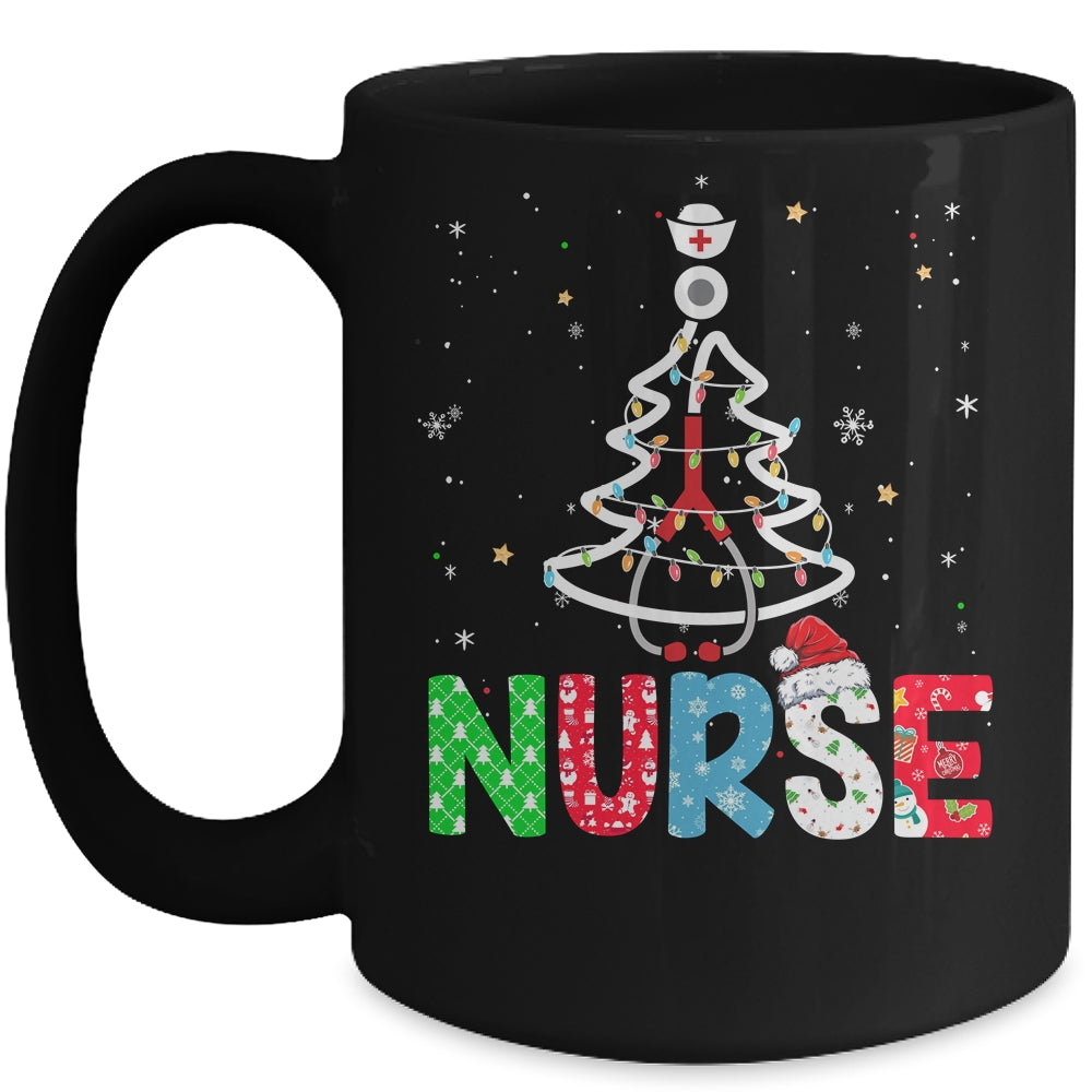 Nurse Christmas Tree Xmas Stethoscope RN LPN Nursing Mug | siriusteestore