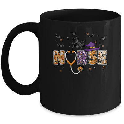Nurse Halloween Gift With Pumpkin Boo Spider Witch Hat Mug | siriusteestore