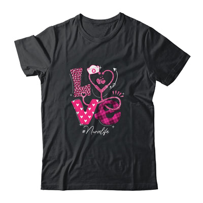 Nurse Life RN LPN CNA Healthcare Cheetah Heart Leopard Funny Shirt & Tank Top | siriusteestore