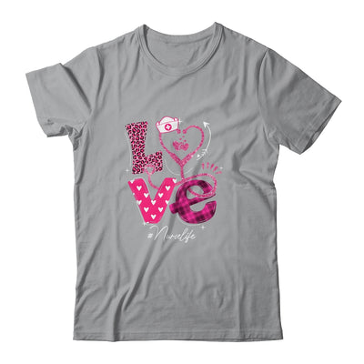 Nurse Life RN LPN CNA Healthcare Cheetah Heart Leopard Funny Shirt & Tank Top | siriusteestore
