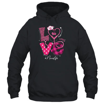 Nurse Life RN LPN CNA Healthcare Cheetah Heart Leopard Funny Shirt & Tank Top | siriusteestore