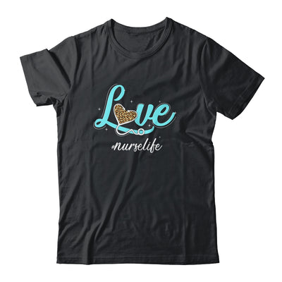 Nurse Life RN LPN CNA Healthcare Cheetah Heart Leopard Funny Shirt & Tank Top Shirt & Tank Top | siriusteestore