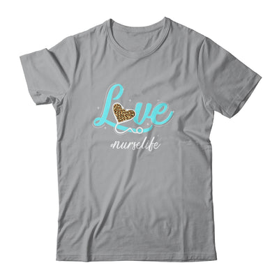 Nurse Life RN LPN CNA Healthcare Cheetah Heart Leopard Funny Shirt & Tank Top Shirt & Tank Top | siriusteestore