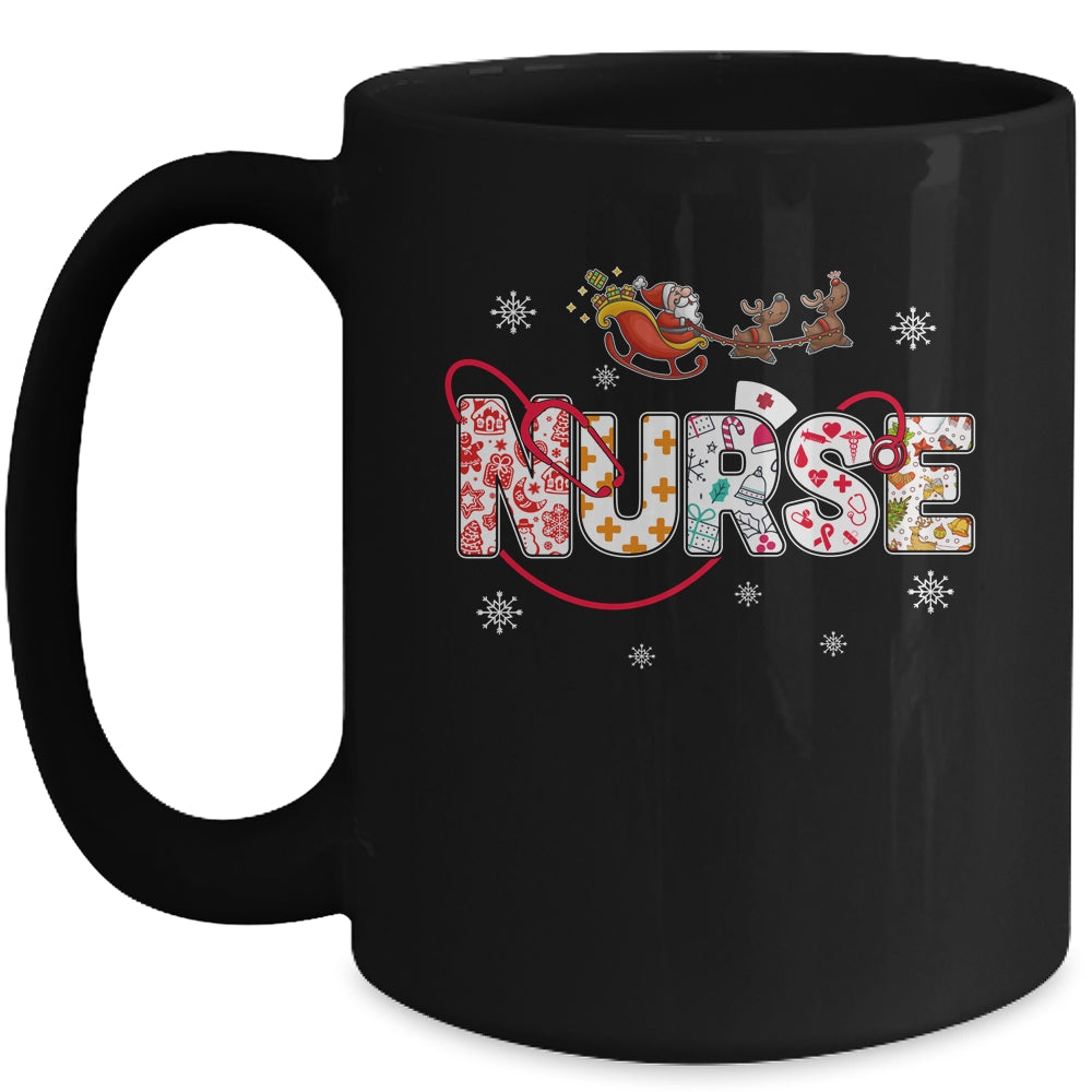 Nurse Stethoscope Christmas Tree Nursing Gift Mug | siriusteestore