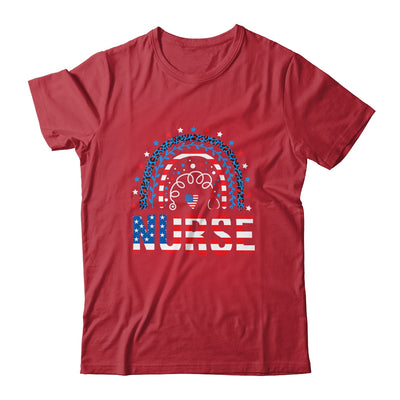 Nurse Stethoscope Rainbow Memorial Day 4th Of July Nursing Shirt & Tank Top | siriusteestore