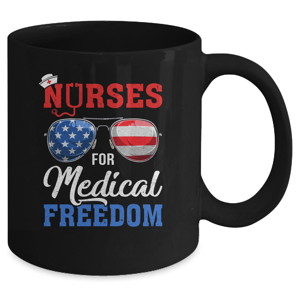 Nurses For Medical Freedom American Flag Mug | siriusteestore