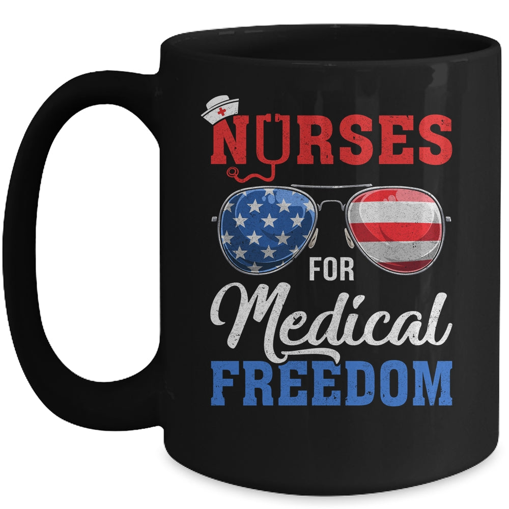 Nurses For Medical Freedom American Flag Mug | siriusteestore