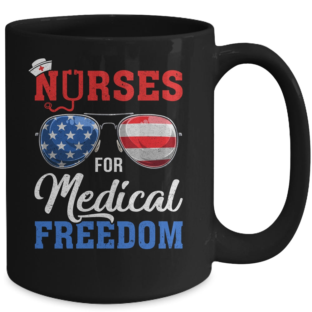 Nurses For Medical Freedom American Flag Mug | siriusteestore