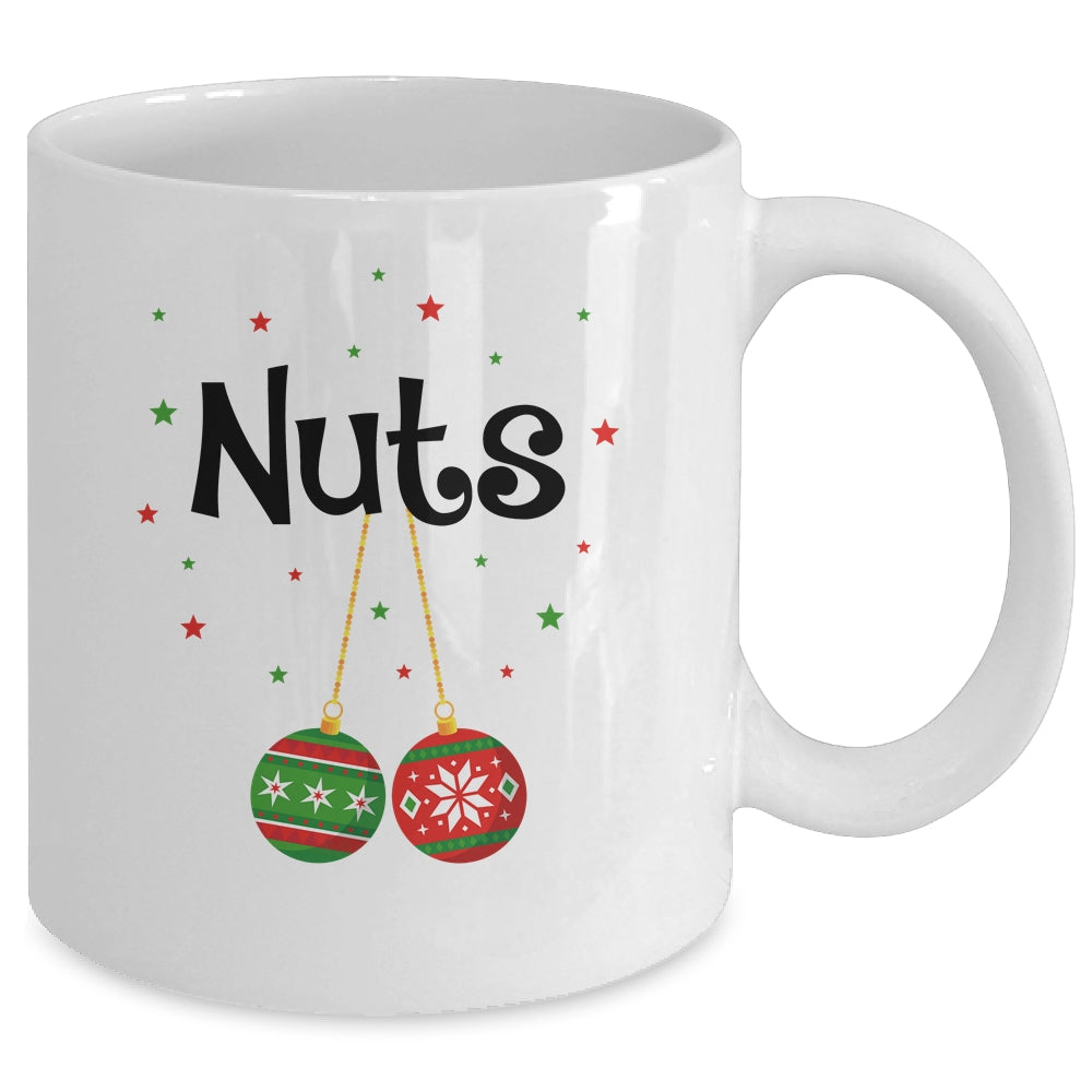 Nuts Chestnuts Couple Costume Christmas Ornament Mug | siriusteestore